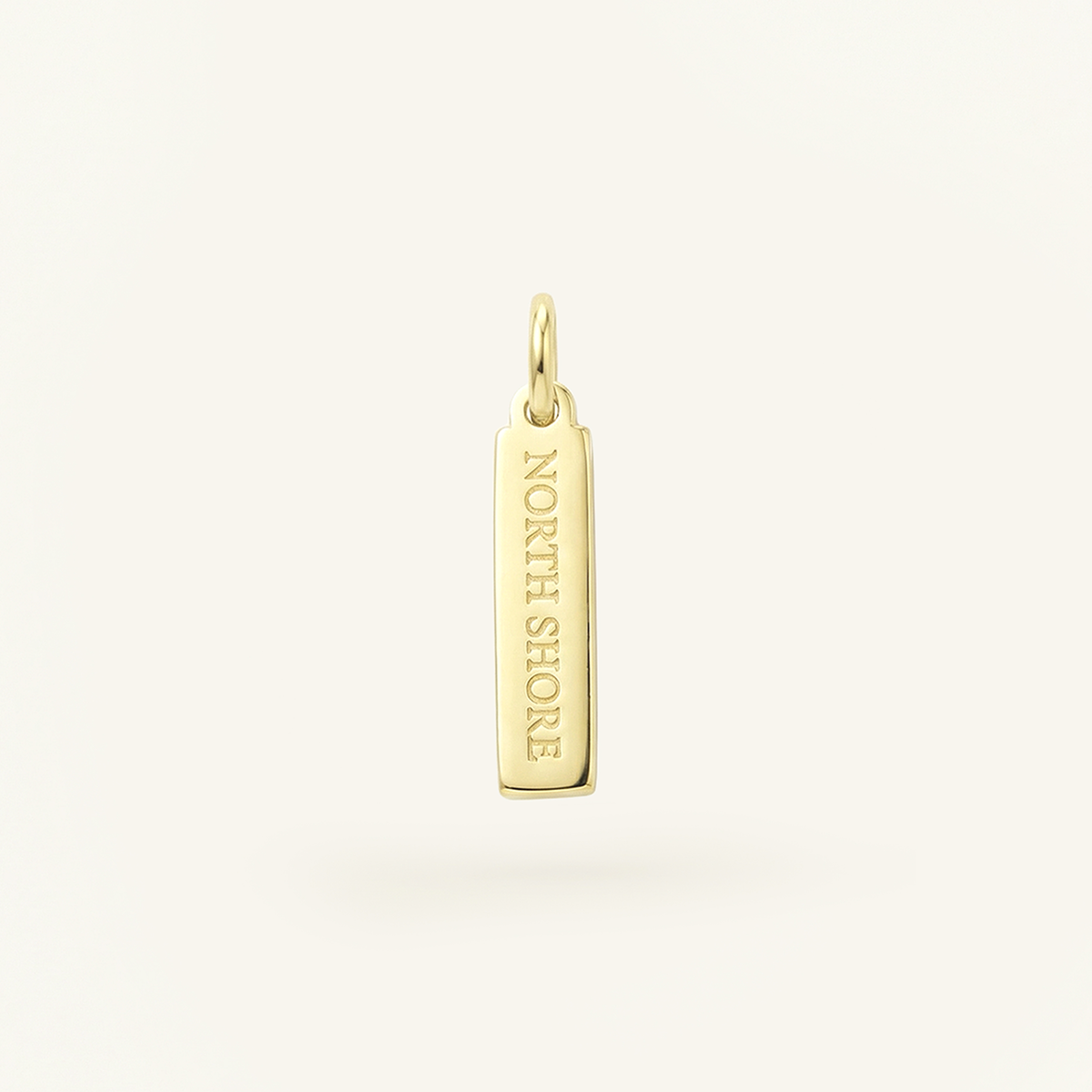 North Shore Rectangle Charm Gold
