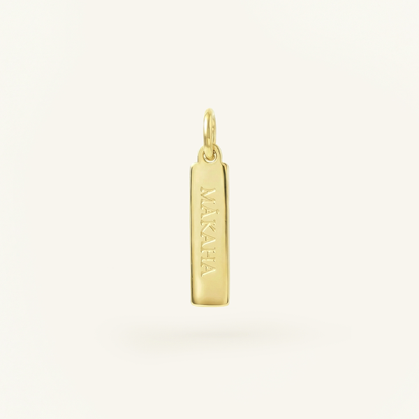Makaha Rectangle Charm Gold