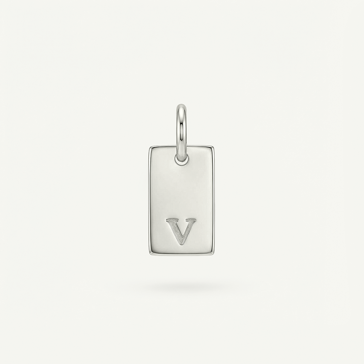 Rectangle #2 Monogram Letter Charm