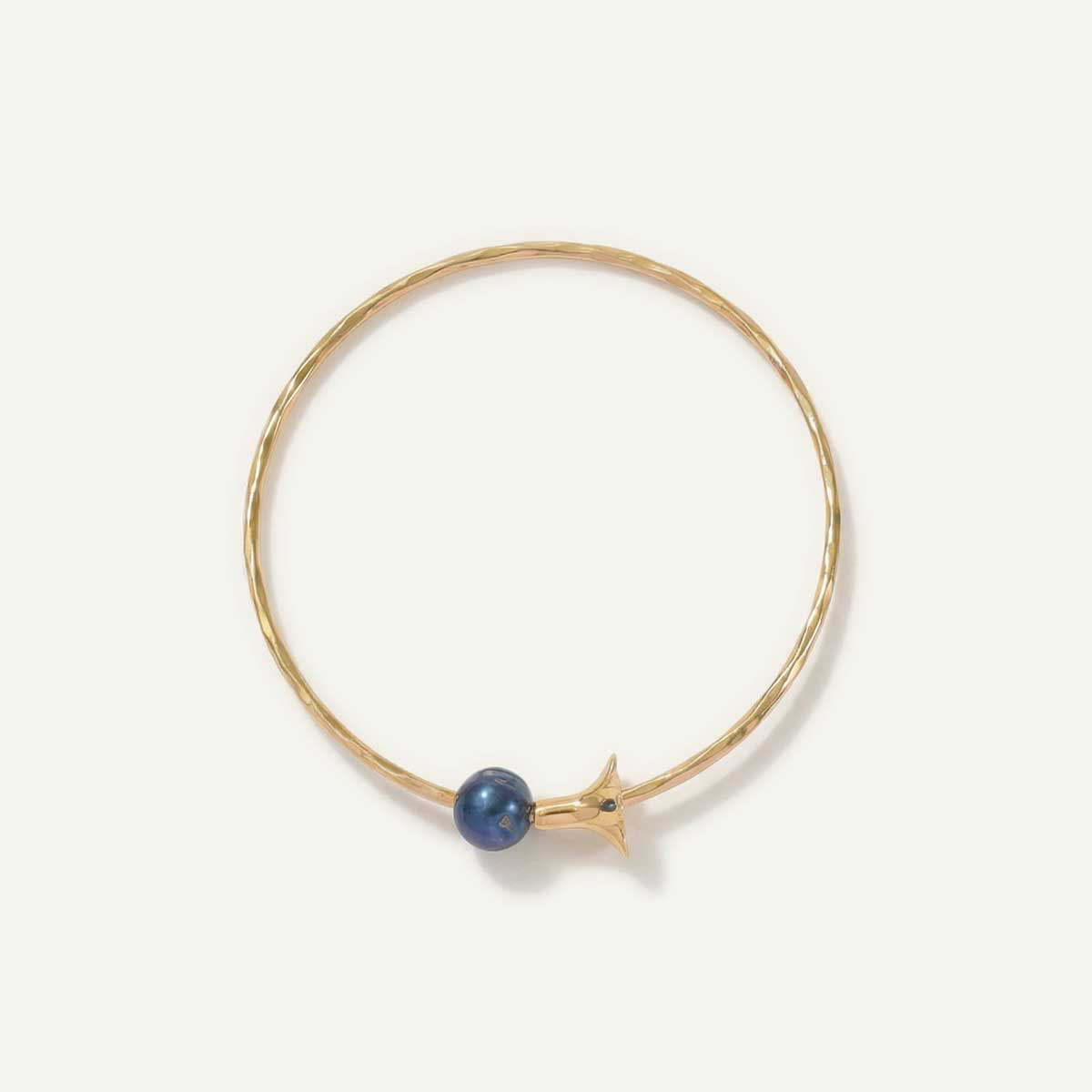 Plumeria and Pearl Bangle