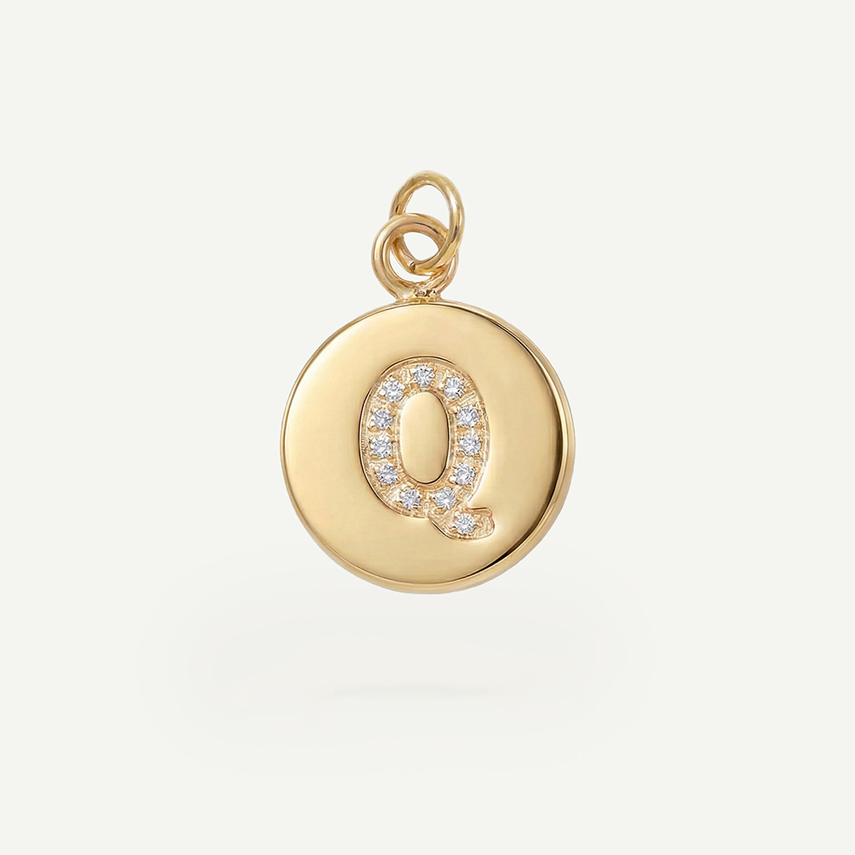 Circle Monogram in Diamond Letter Charm