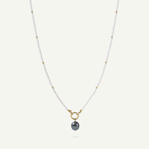 Atiri Beaded Pearl Necklace, Gold