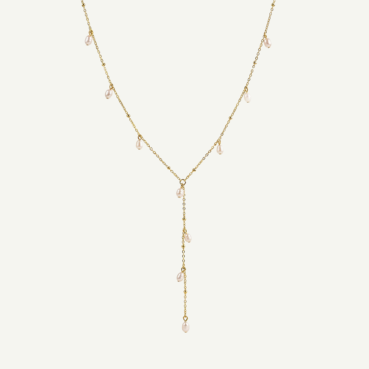 Sierra Pearl Necklace, Gold