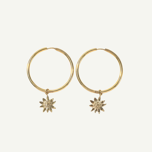 Lilikoi Large Hoops, Gold