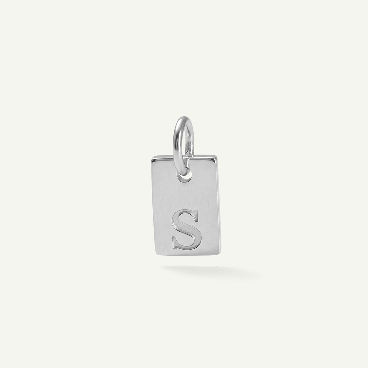 Rectangle Monogram Letter Charm