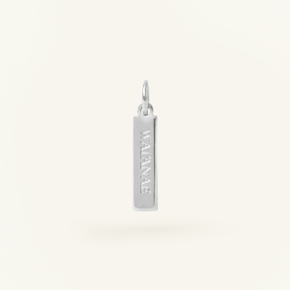 Wai'anae Rectangle Charm Silver