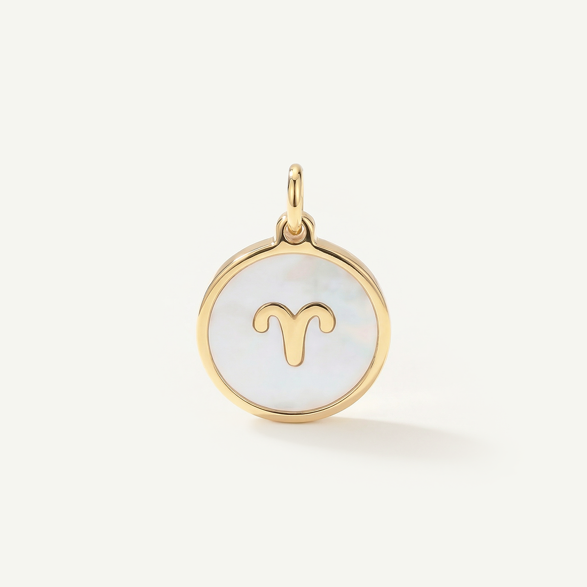 MOP Circle Zodiac Charm