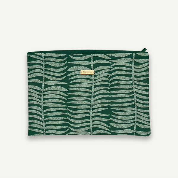 Lei Lagoon Embroidered Large Clutch