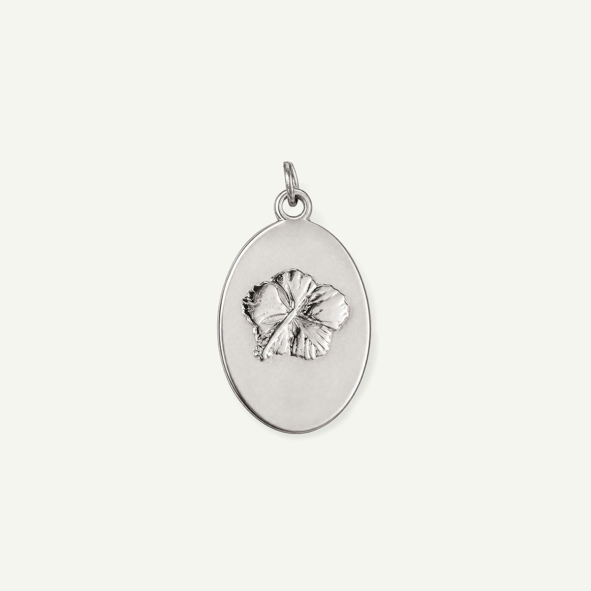 Hibiscus Oval Pendant