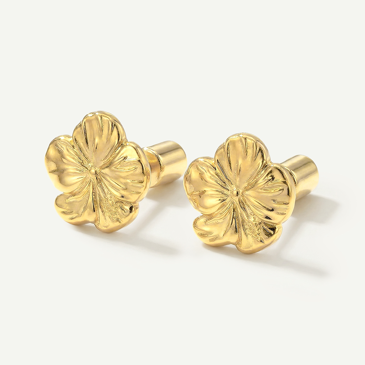 Hibiscus Mini Studs, Gold
