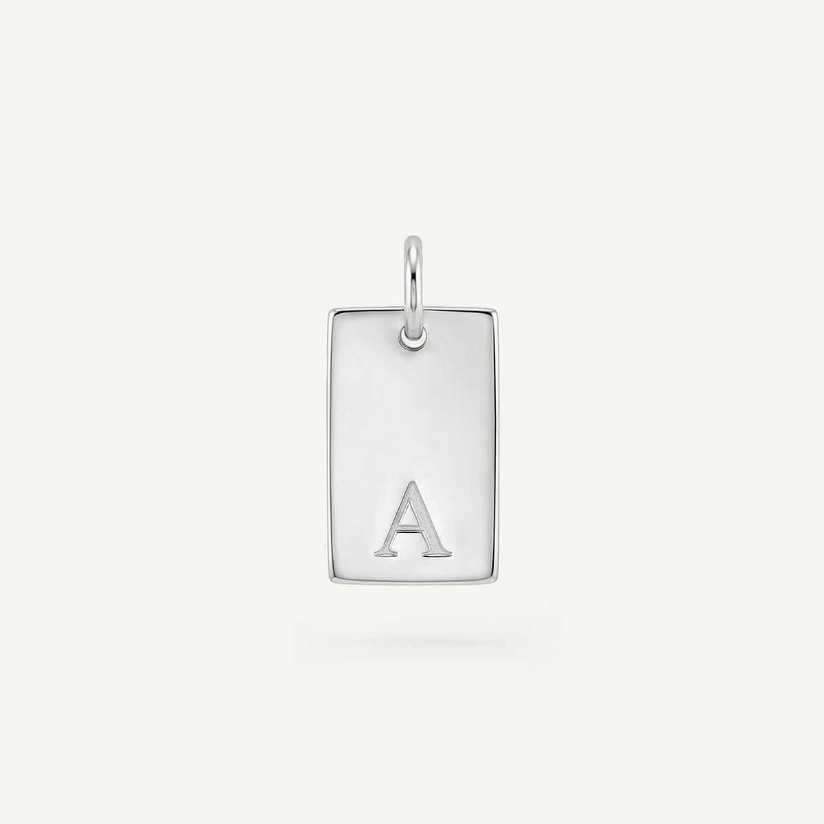 Rectangle #2 Monogram Letter Charm