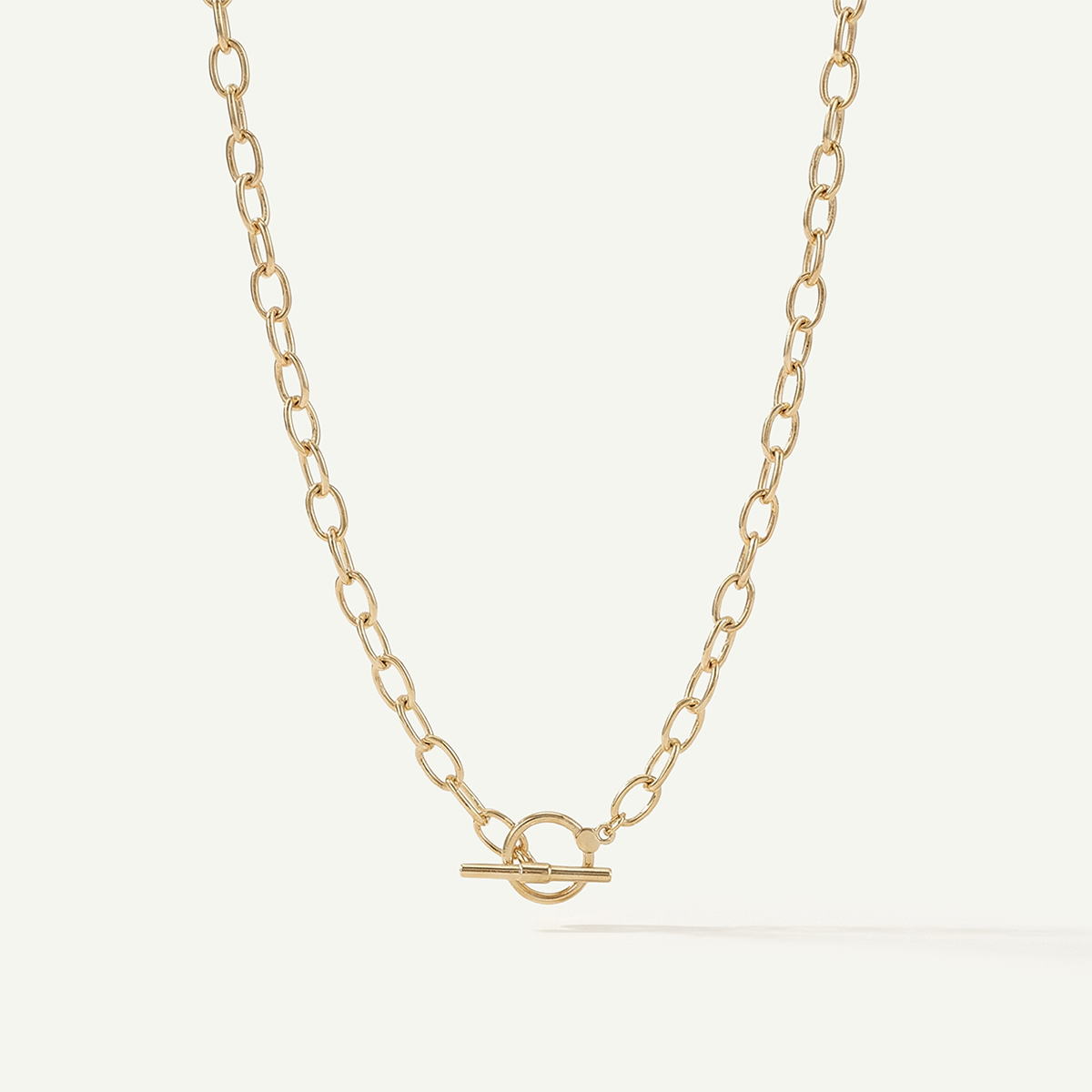 Toggle Clasp and Oval Chain Necklace
