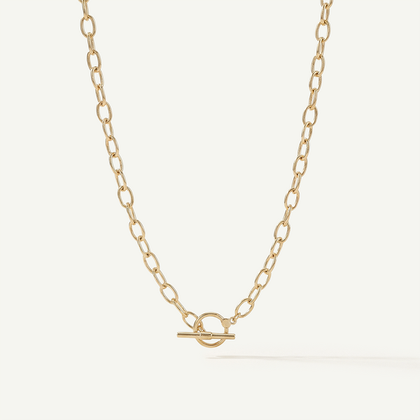 Toggle Clasp and Oval Chain Necklace