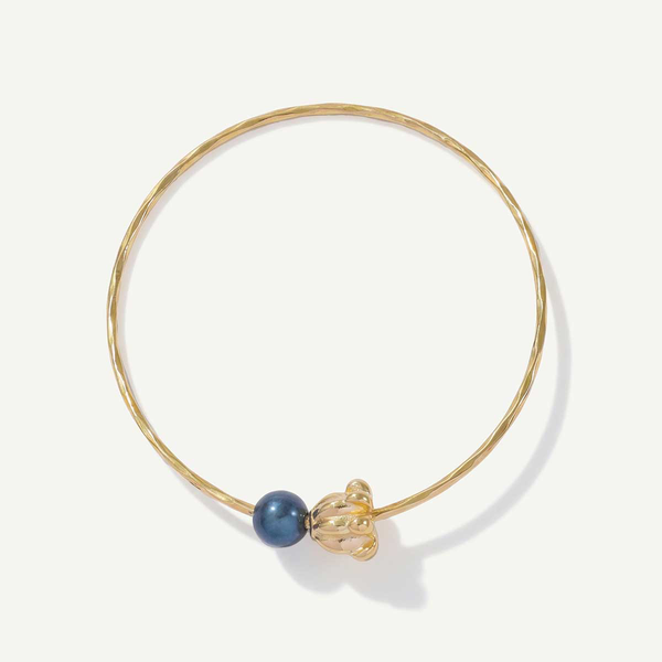 Crown Flower and Pearl Bangle