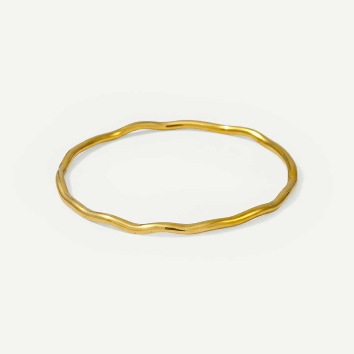 Wavey Bangle, Gold