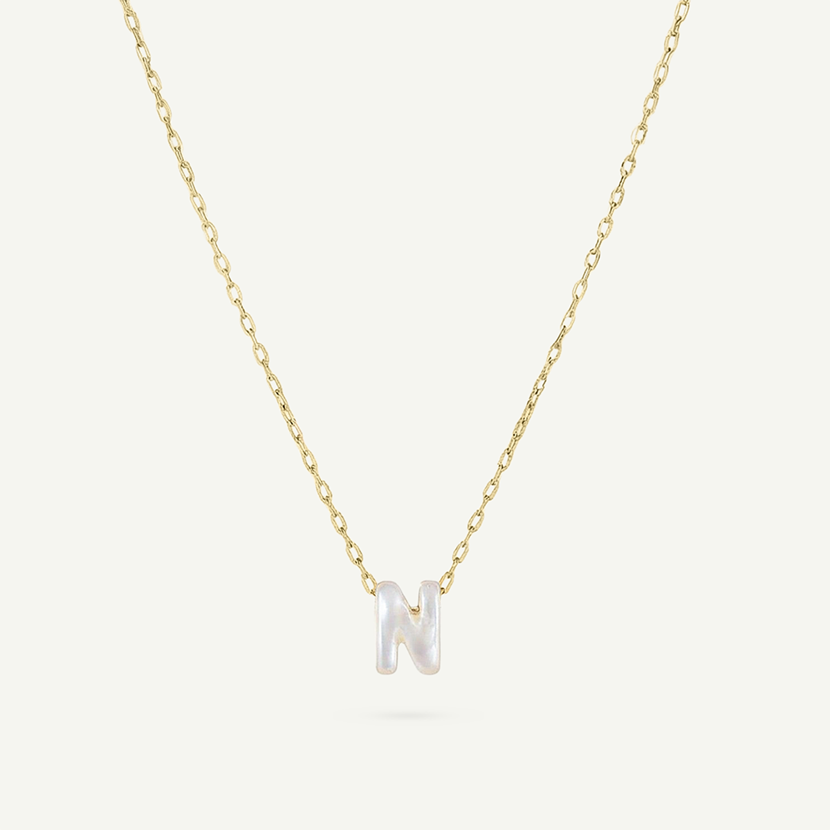 Monogram Mini Mother of Pearl Necklace