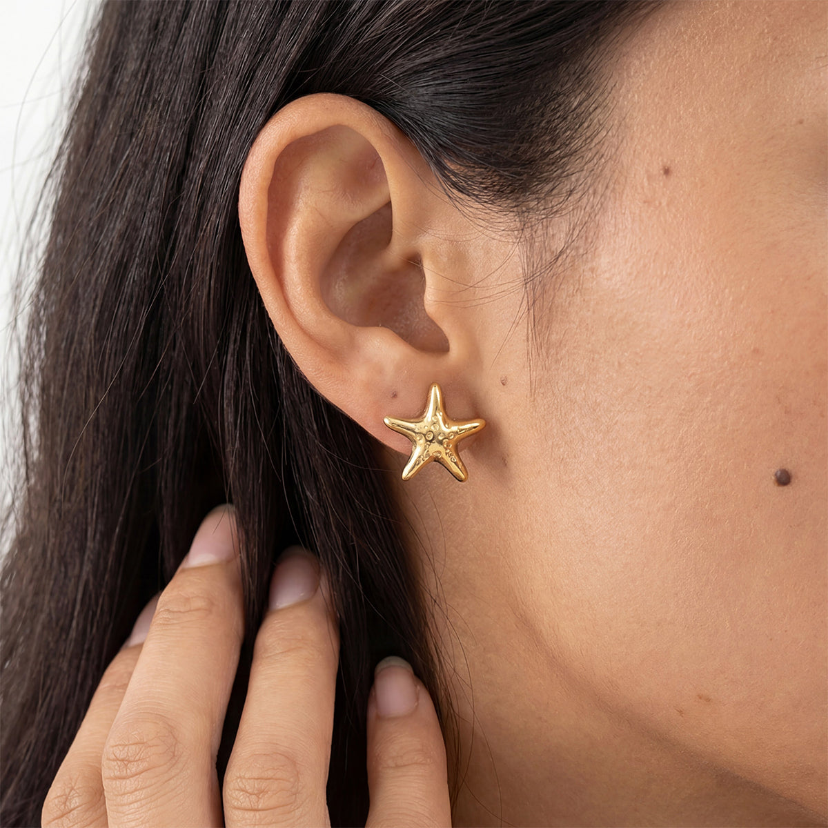 Starfish Stud, Gold