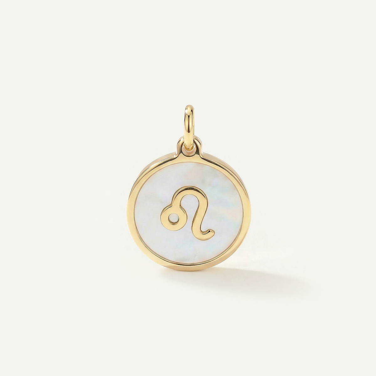 MOP Circle Zodiac Charm
