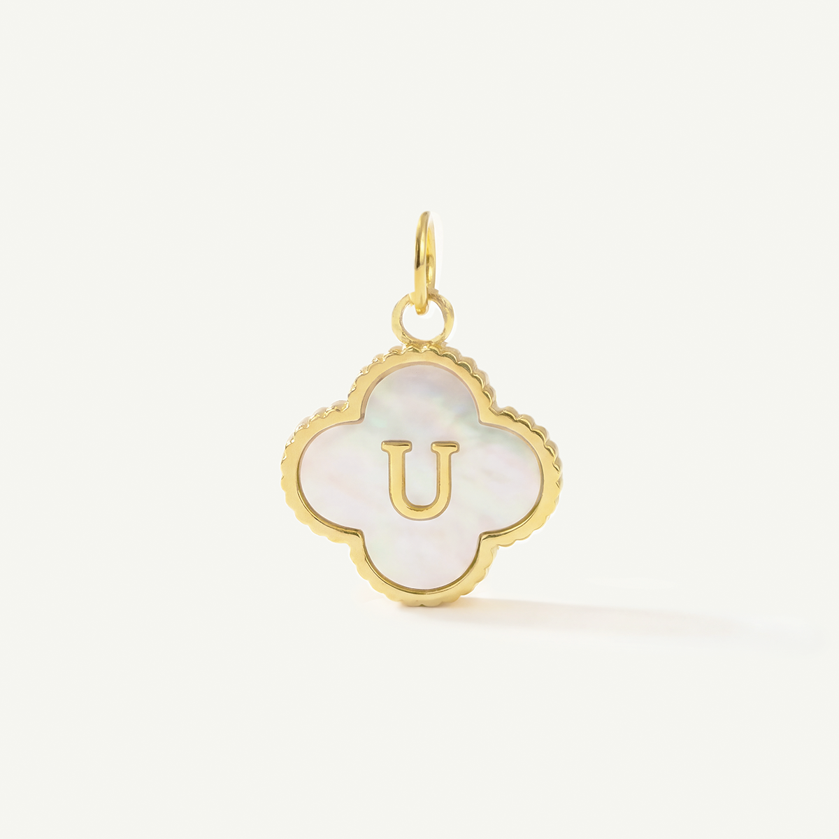 MOP Clove Monogram Letter Charm
