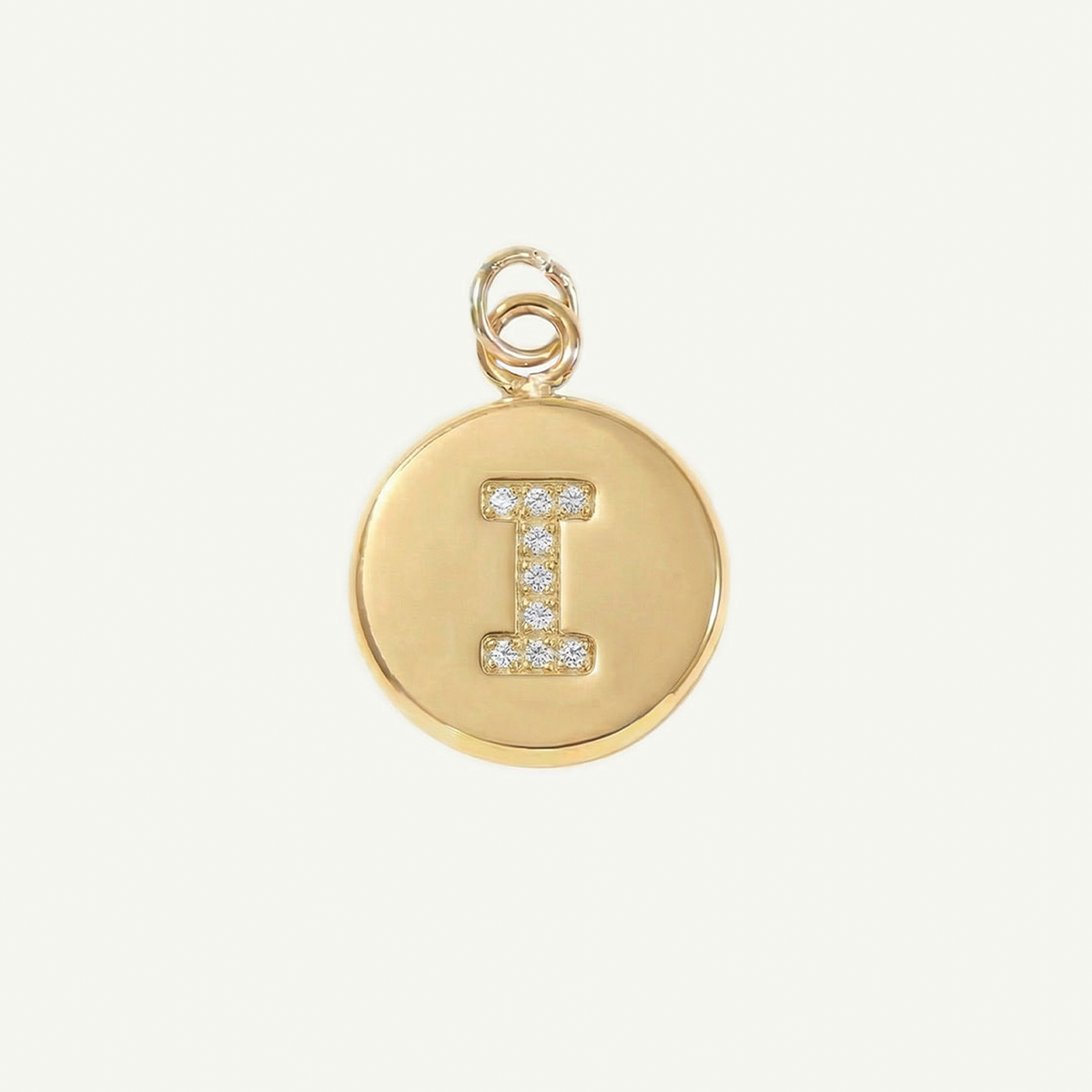 Circle Monogram in Diamond Letter Charm
