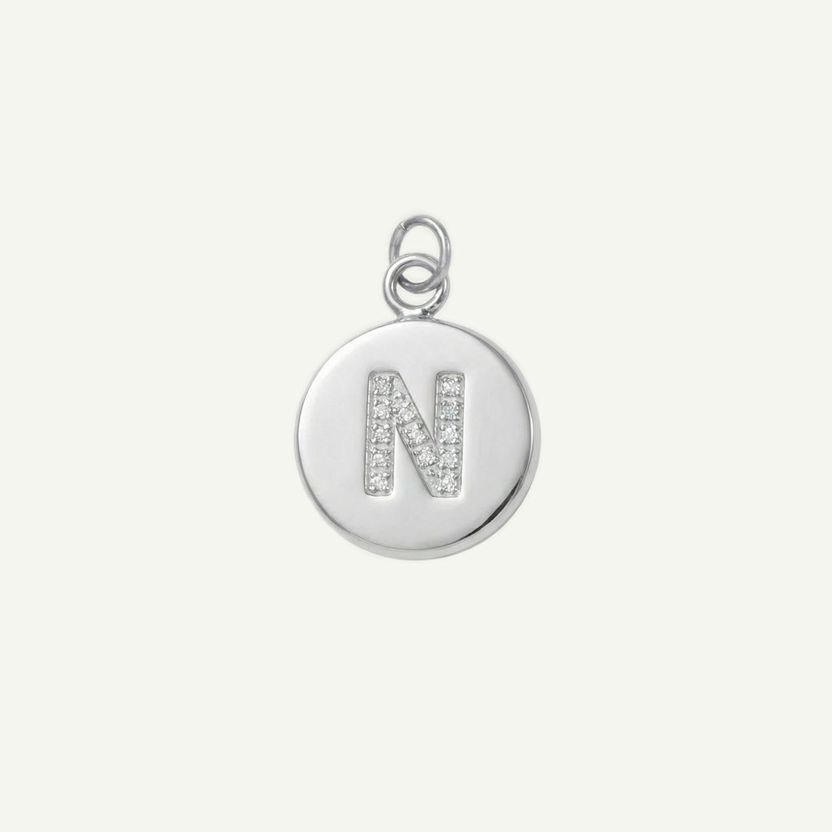 Circle Monogram in Diamond Letter Charm