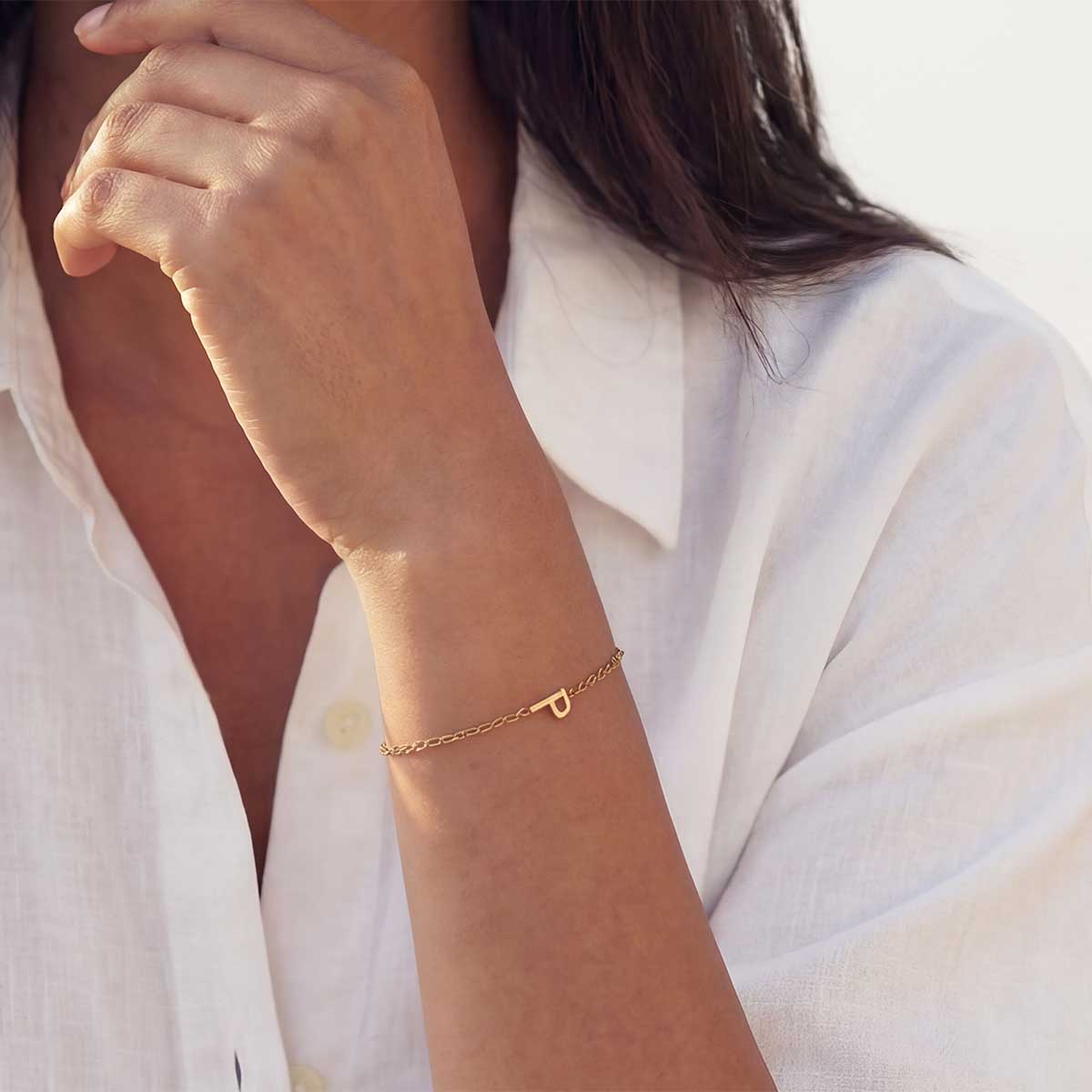 Monogramed Side Bracelet