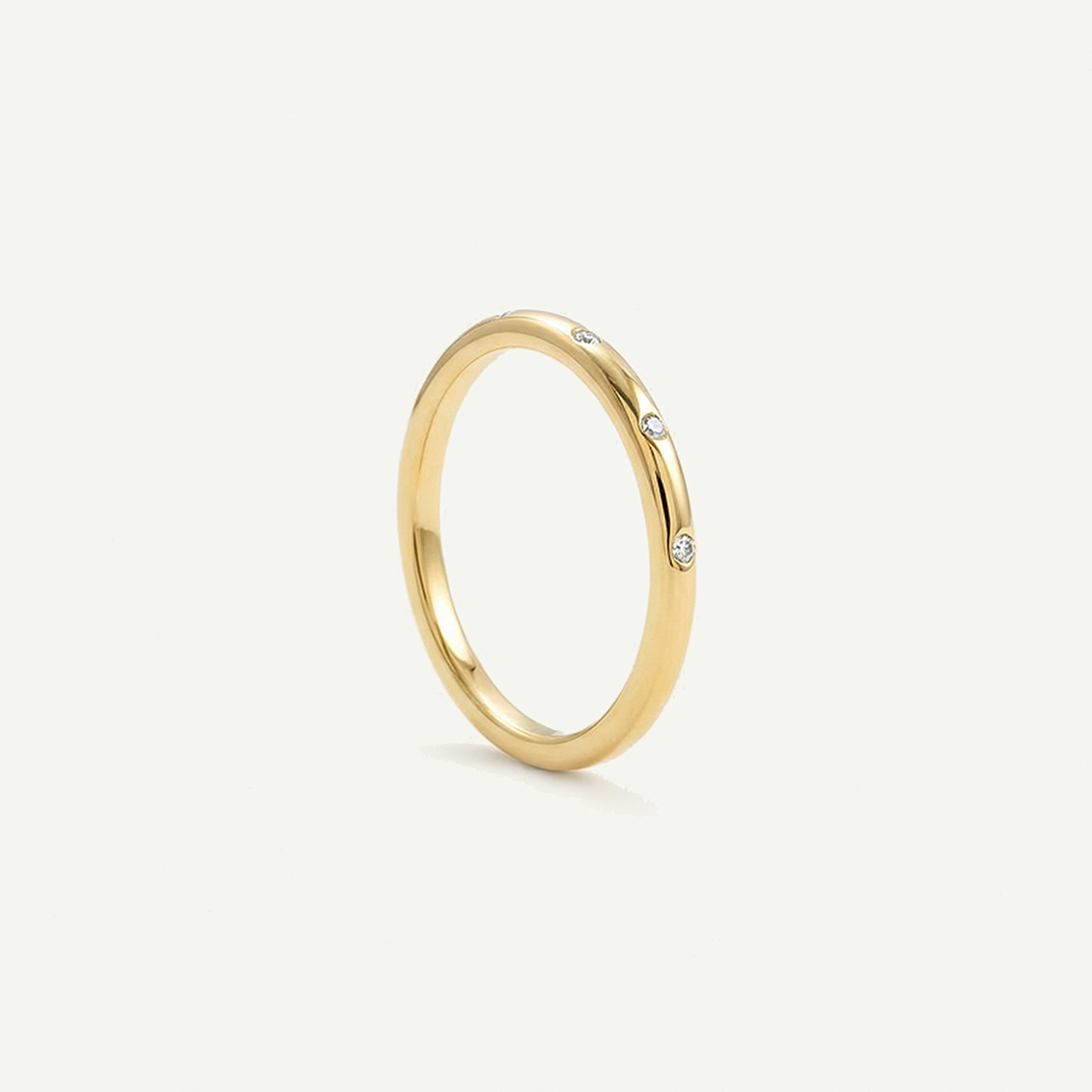 4 Diamond Thin Ring