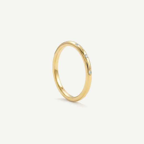 4 Diamond Thin Ring