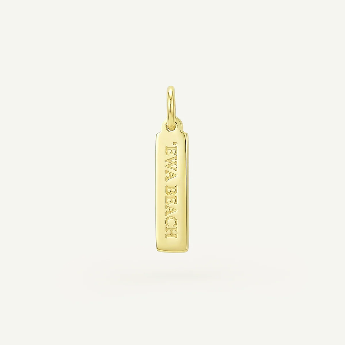 Ewa Beach Rectangle Charm Gold