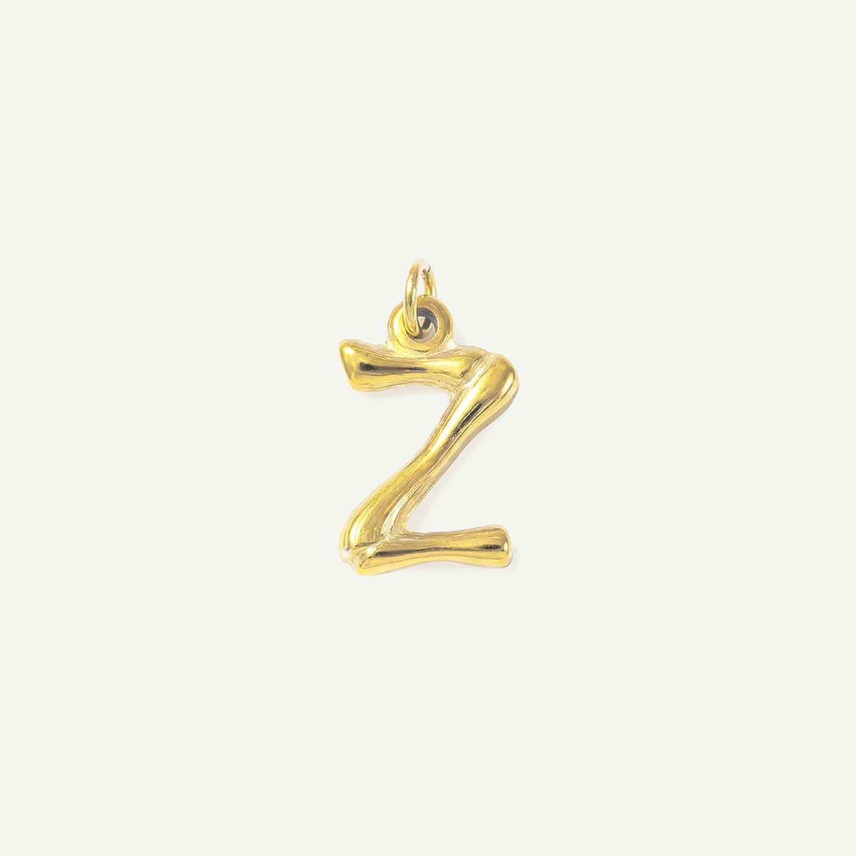 Bamboo Monogram Letter Charm