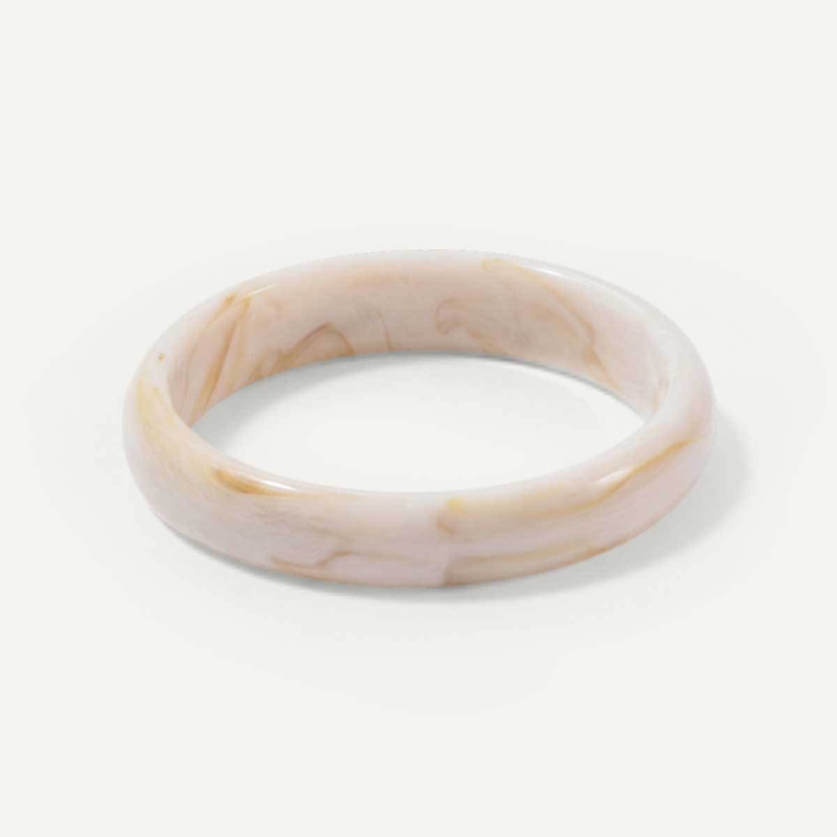 Medium Cream Resin Bangle