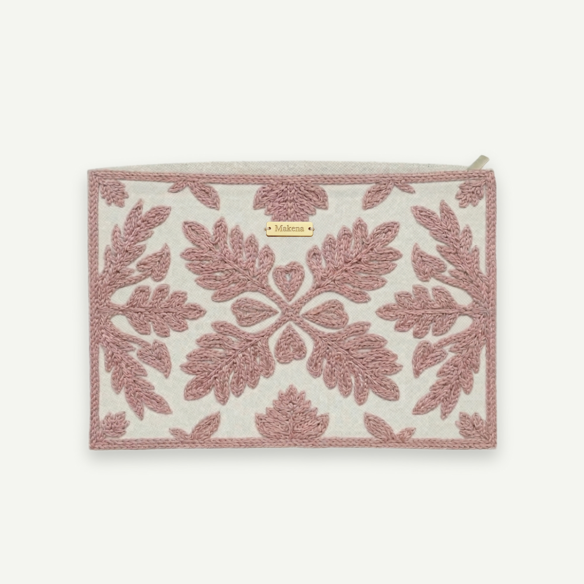 Eva Quilt Embroidered Large Clutch