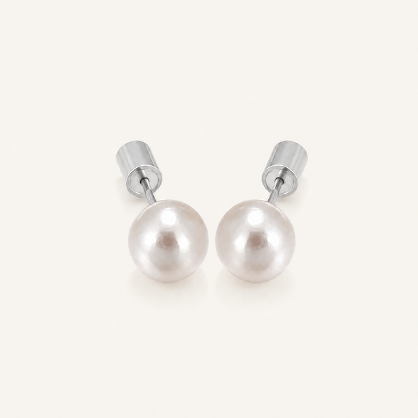 White Pearl Studs