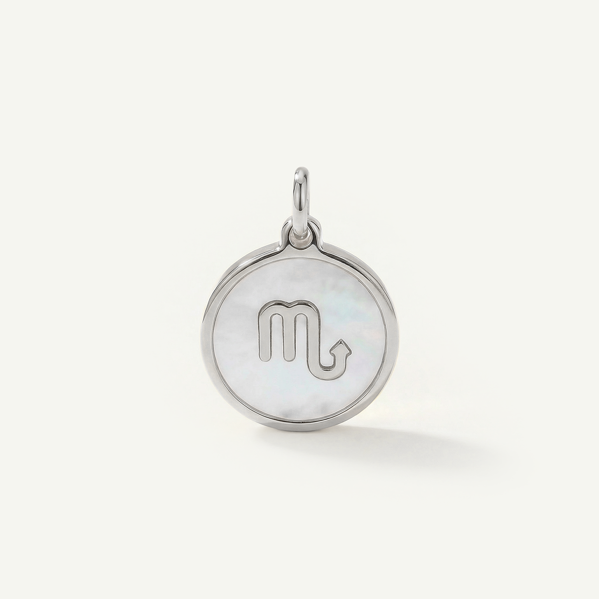 MOP Circle Zodiac Charm