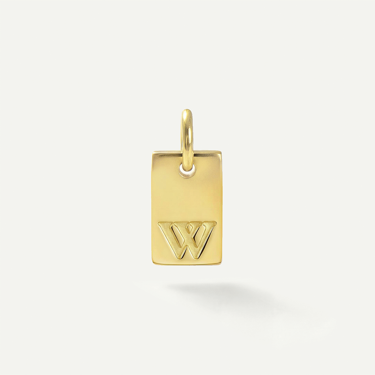 Rectangle Monogram Letter Charm