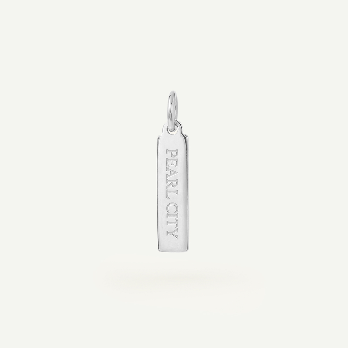 Pearl City Rectangle Charm Silver