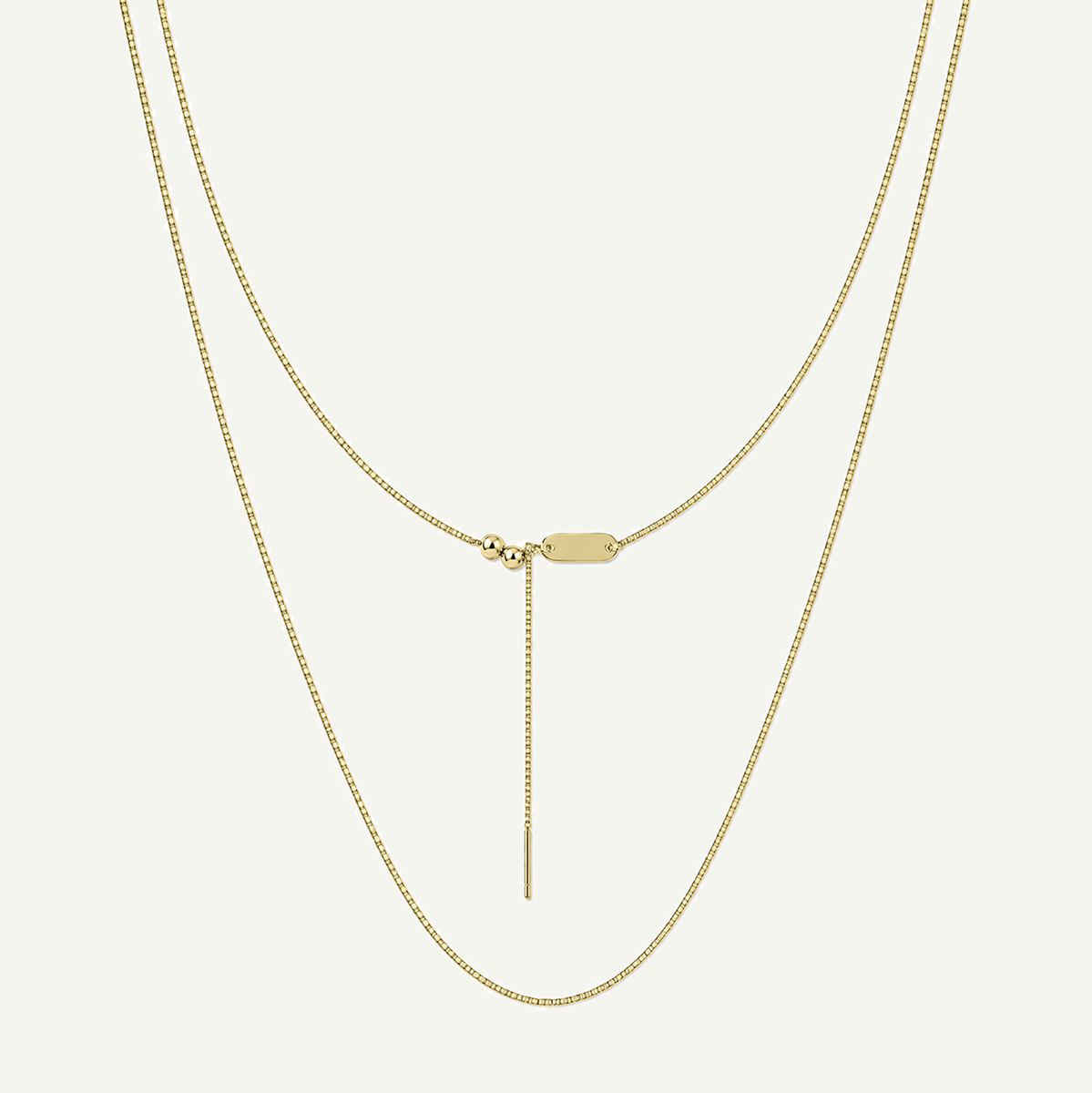Box Chain 1.1mm Threader Necklace