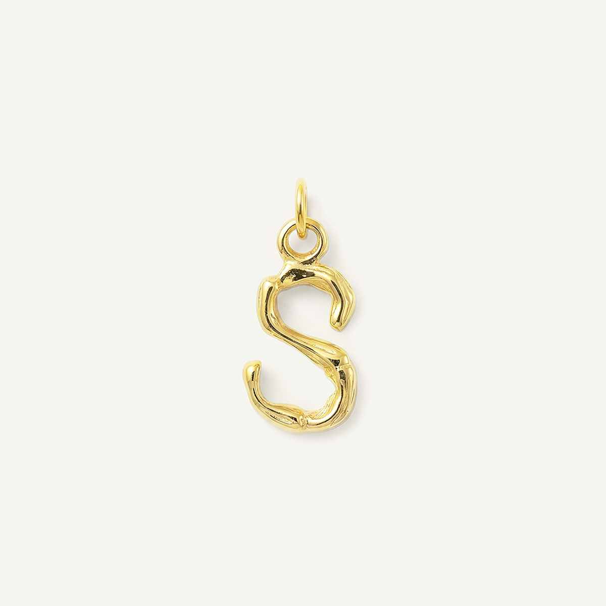 Bamboo Monogram Letter Charm