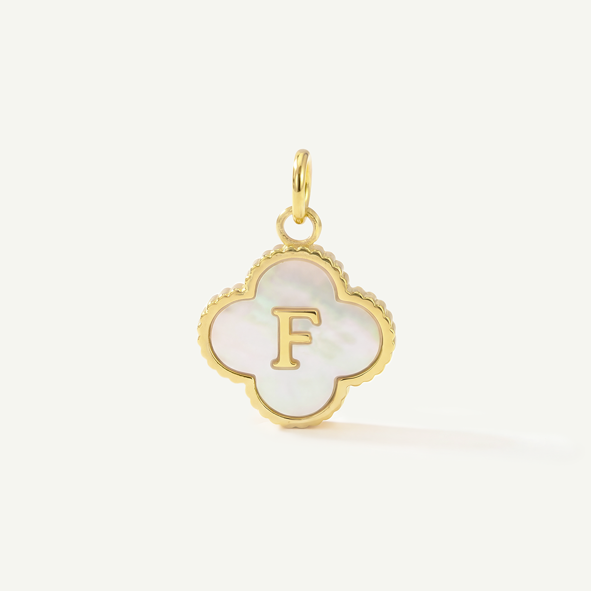 MOP Clove Monogram Letter Charm