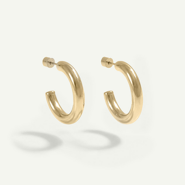Everyday Medium Hoops, Gold