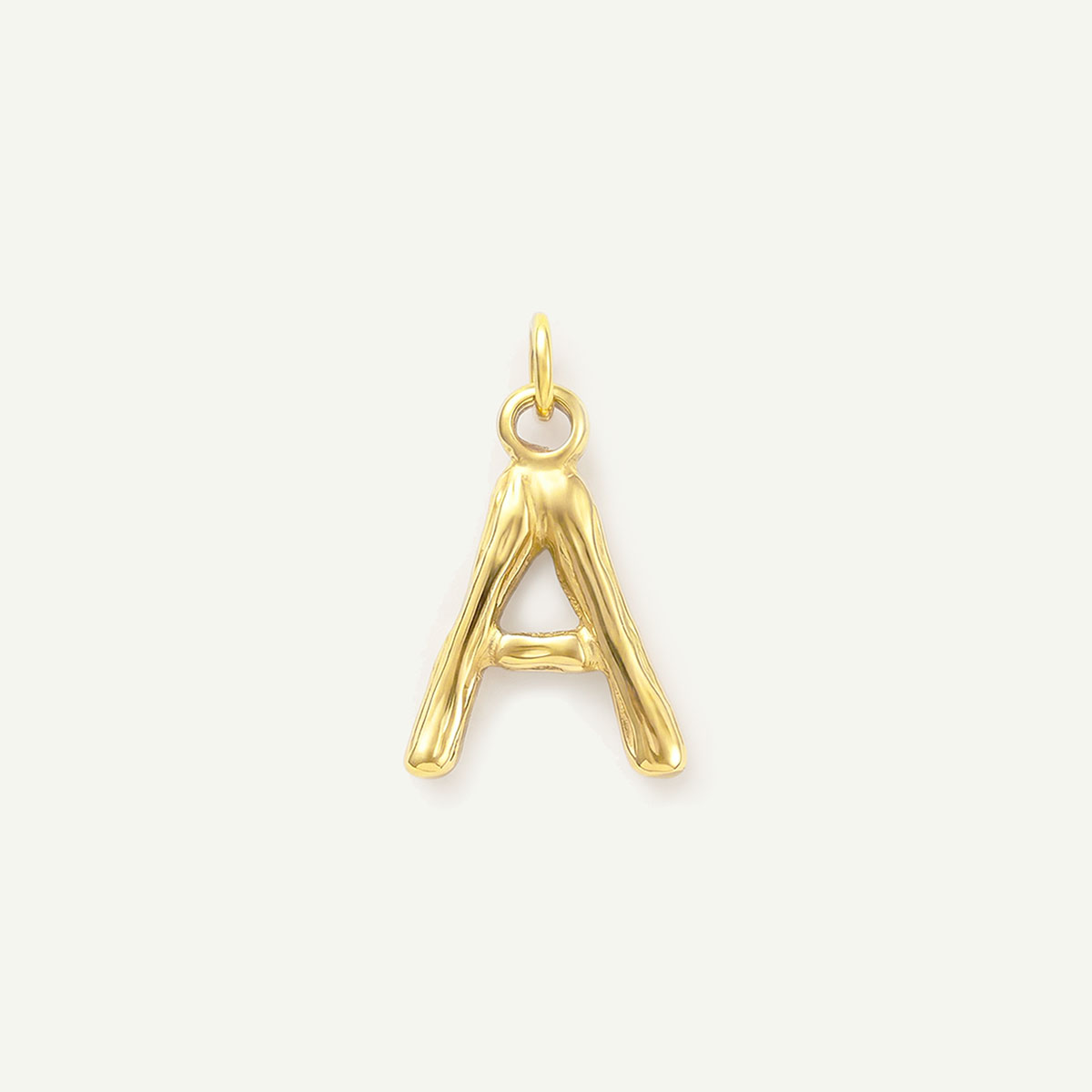 Bamboo Monogram Letter Charm