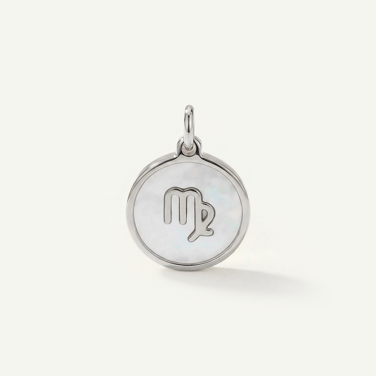 MOP Circle Zodiac Charm