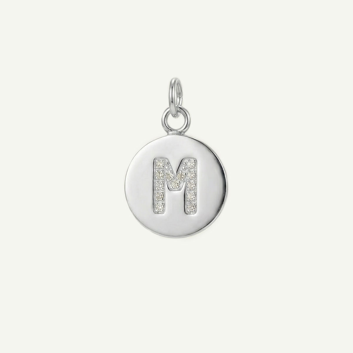Circle Monogram in Diamond Letter Charm