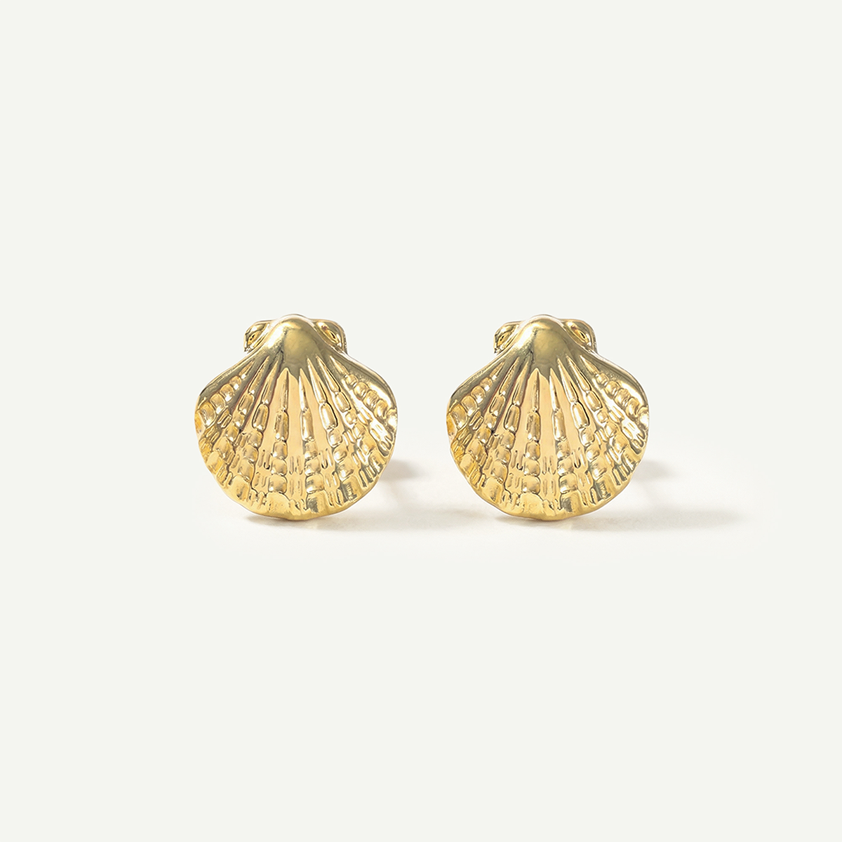 Golden Shell Studs