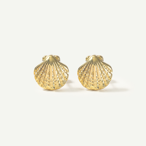 Golden Shell Studs