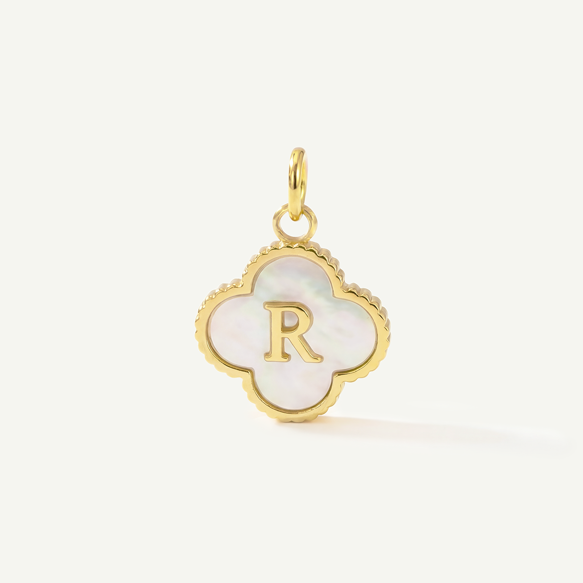 MOP Clove Monogram Letter Charm