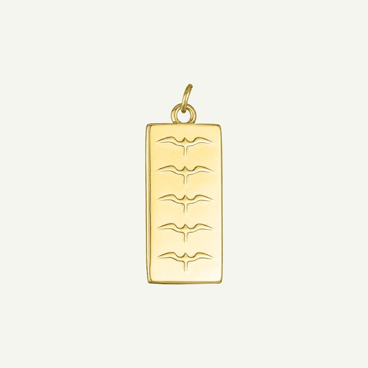 ‘Iwa Bird Quilt Long Rectangle Pendant