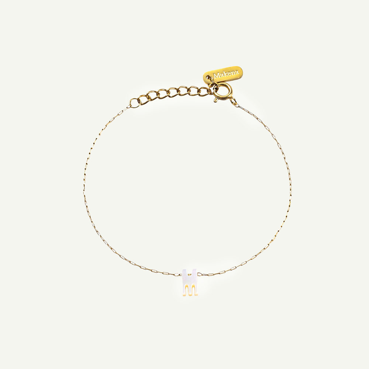 Monogram Mother of Pearl Bracelet