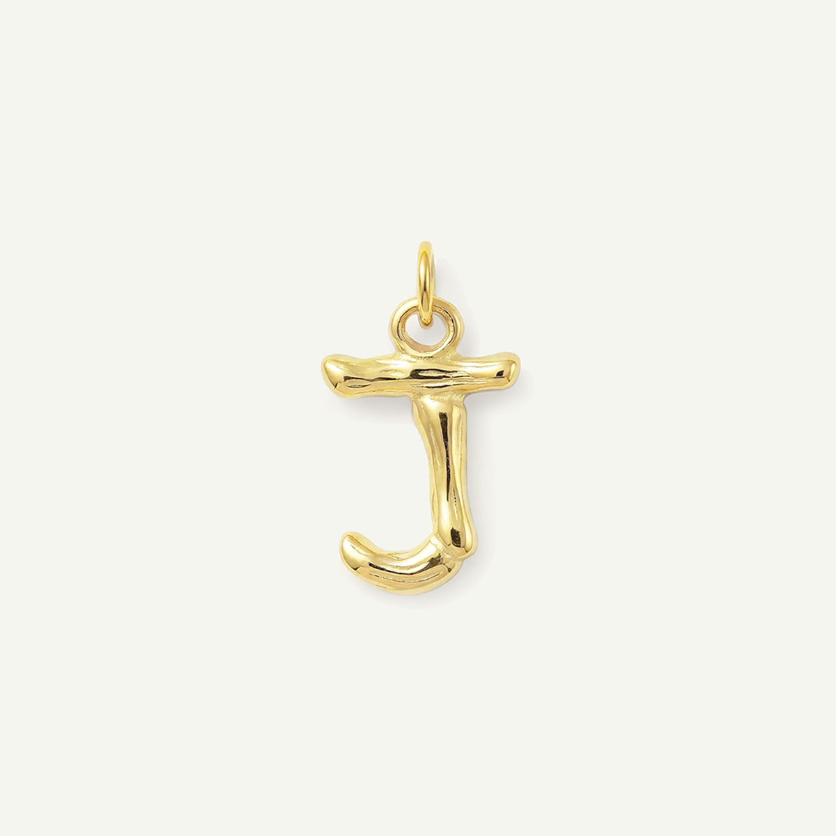 Bamboo Monogram Letter Charm