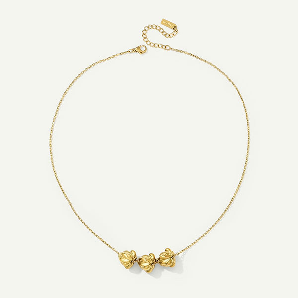 Crown Flower Necklace, Gold